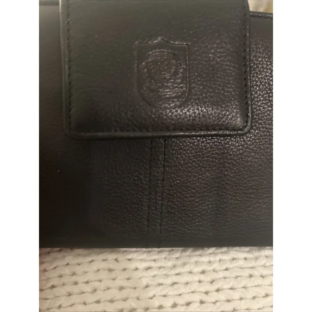 Mundi Genuine Leather Wallet Black NWT Credit Cards Change Purse